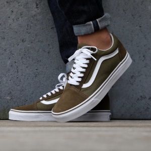 olive green womens vans